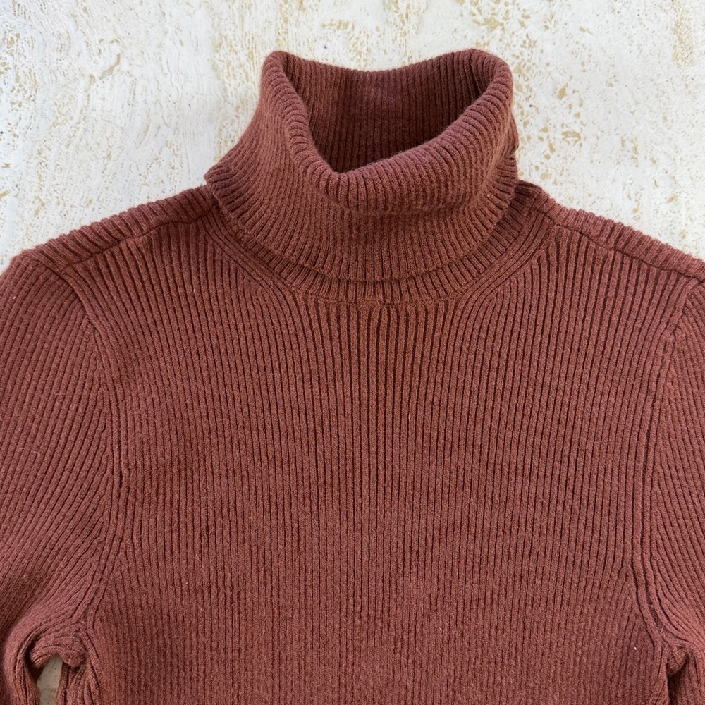 Abercrombie & Fitch Turtleneck Bodysuit XS Brown Luxeloft Stretch Soft - Picture 4 of 9